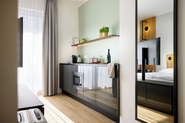 Standard Studio | Blackout drapes, soundproofing, WiFi (free), bed sheets