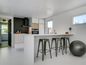 Fridge, oven, dishwasher, highchair