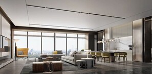 Presidential-Suite, 1 King-Bett | Hochwertige Bettwaren, Daunenbettdecken, Minibar, Zimmersafe