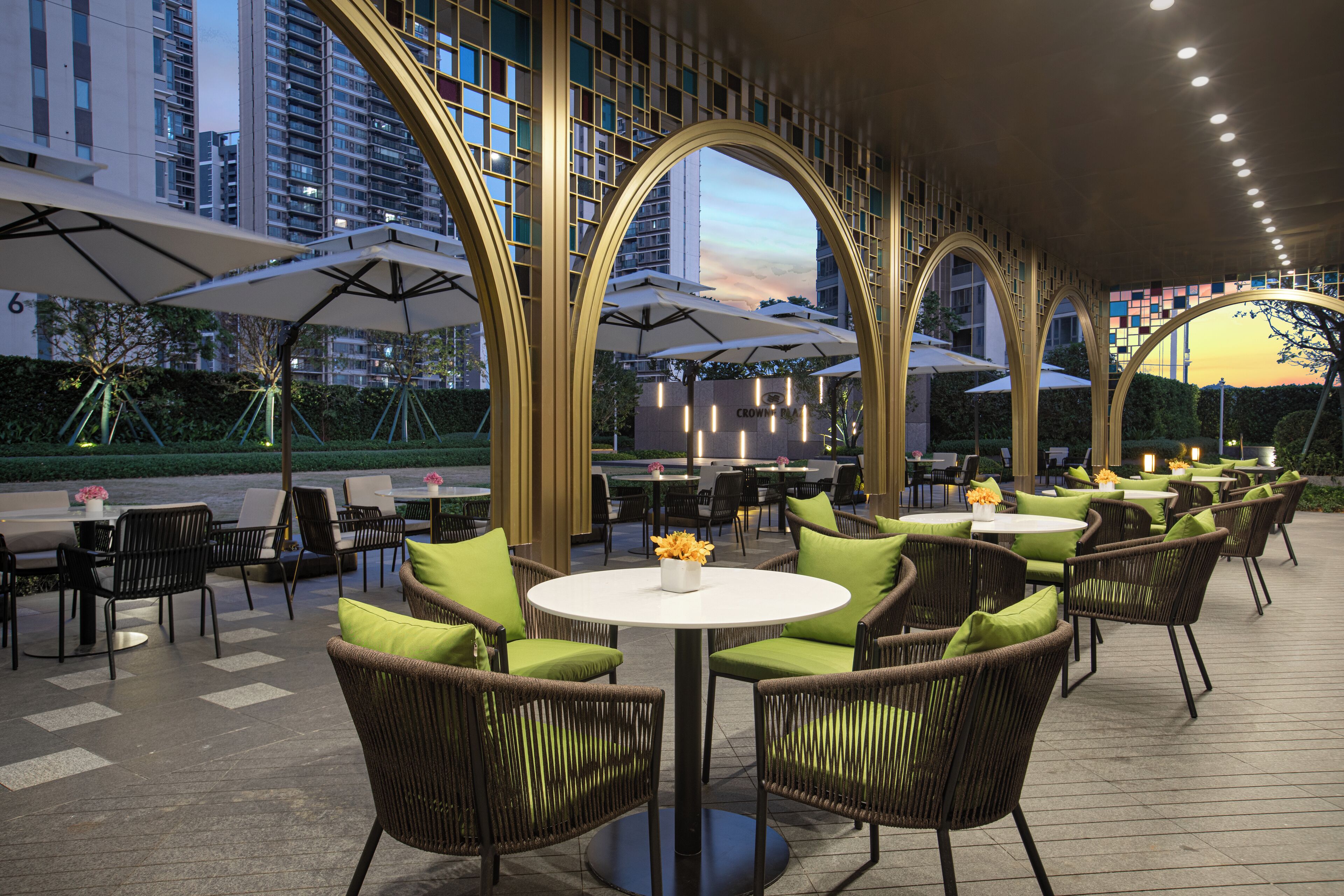 Outdoor wedding area