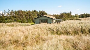 A single-story house with a gabled roof, surrounded by tall grass and trees. - "Diuri" - 400m from the sea by Interhome (Saltum)