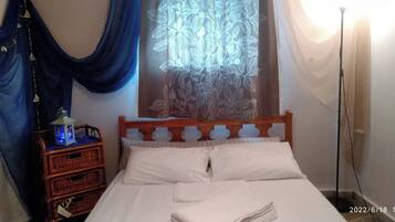 2 bedrooms, bed sheets