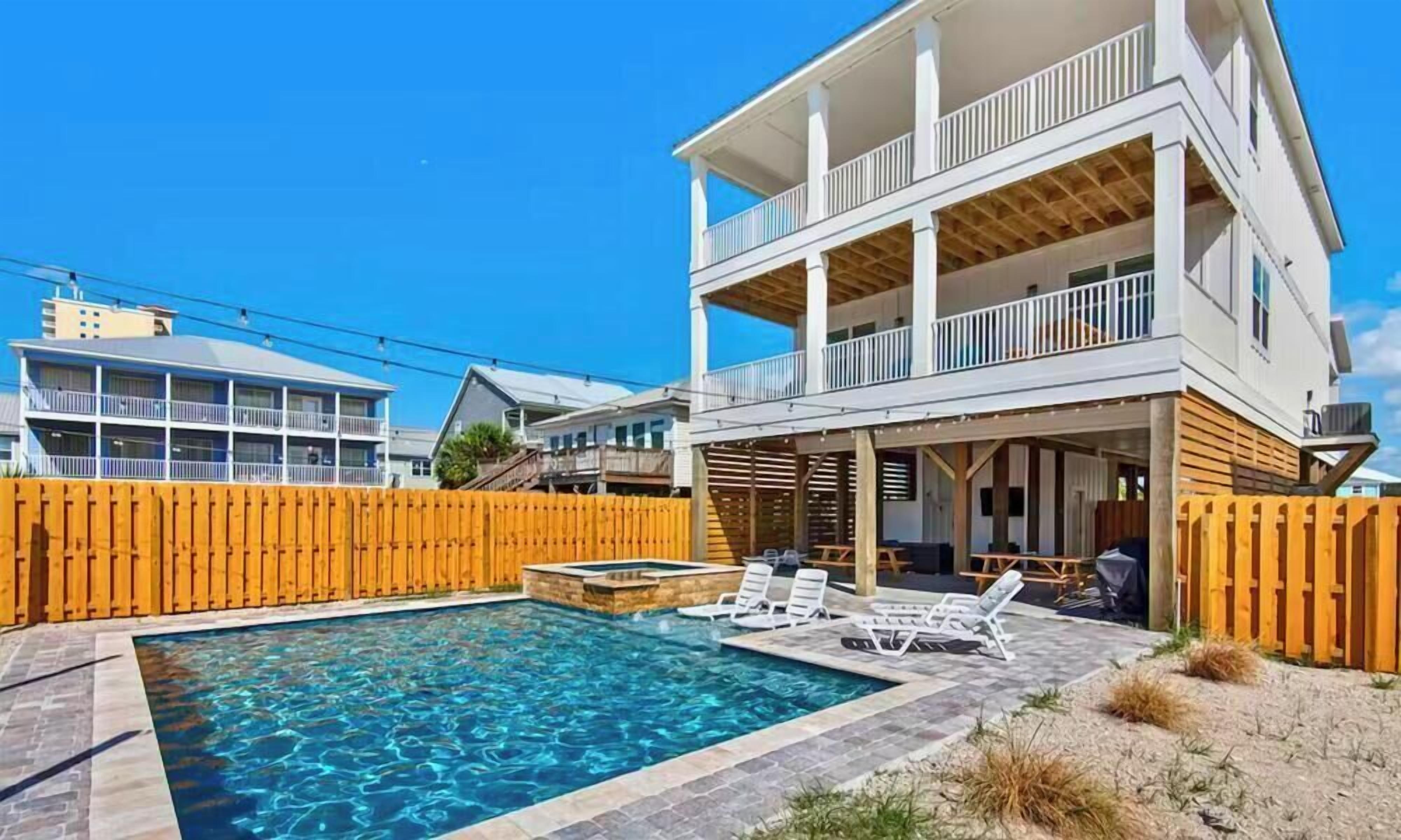 A heated pool
