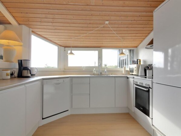 Fridge, microwave, dishwasher, highchair