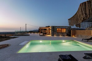 Outdoor pool, a heated pool - Villa of Delight and Serenity (naxos)