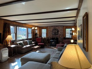 Smart TV, fireplace, printers