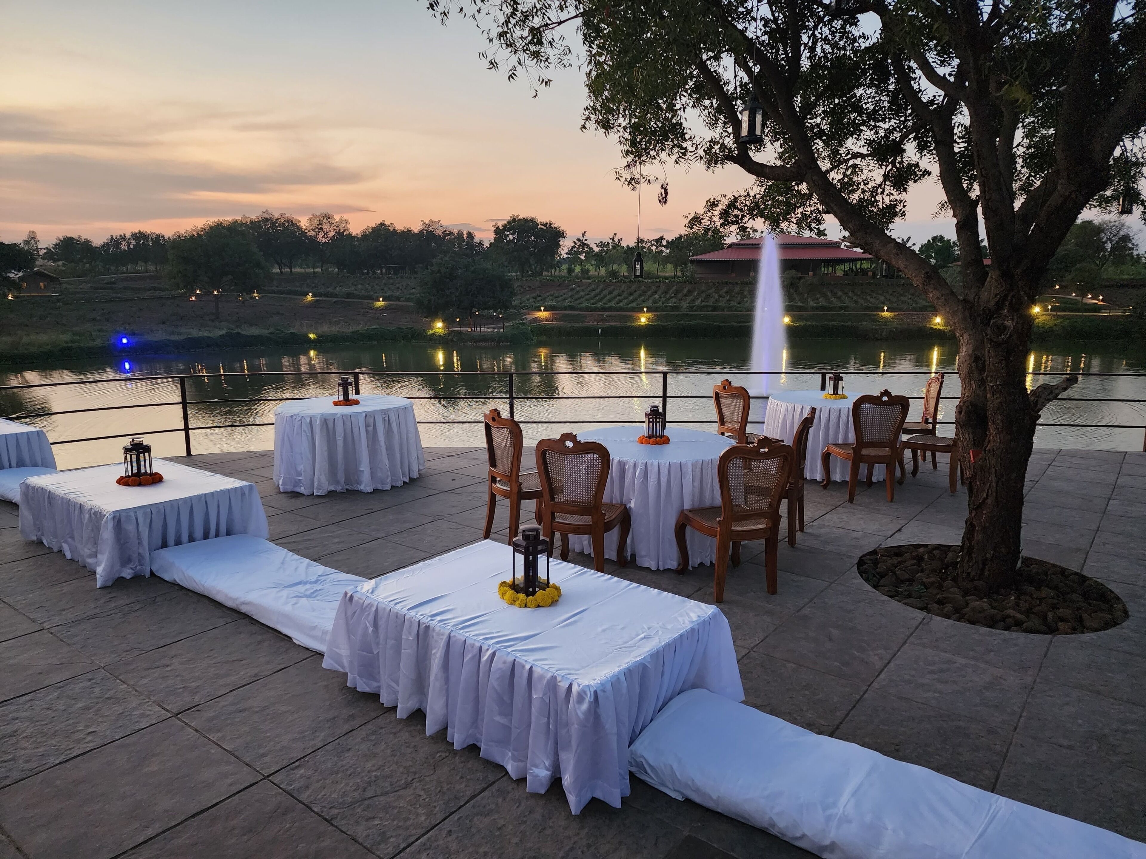 Outdoor wedding area