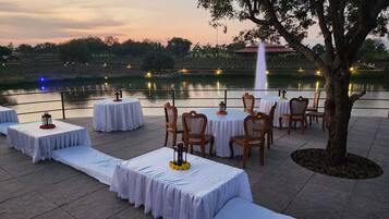 Outdoor wedding area