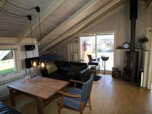 Fernseher, Kamin, DVD-Player