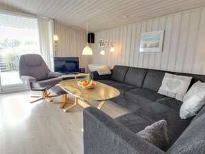 Fernseher, Kamin, DVD-Player