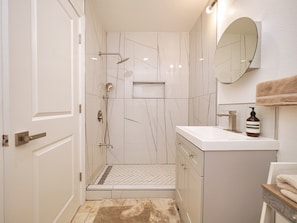Hair dryer, towels