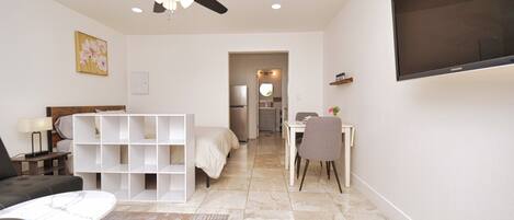 1 bedroom, iron/ironing board, travel crib, WiFi