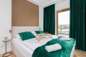 Apartment, 1 Schlafzimmer, Balkon | 1 Schlafzimmer, Bettwäsche