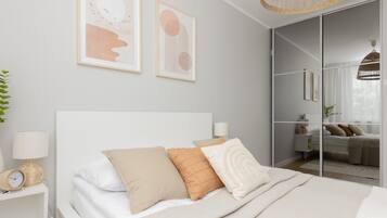 Apartment, 1 Bedroom, Balcony | 1 bedroom, bed sheets