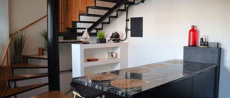 Refrigerador, isla de cocina