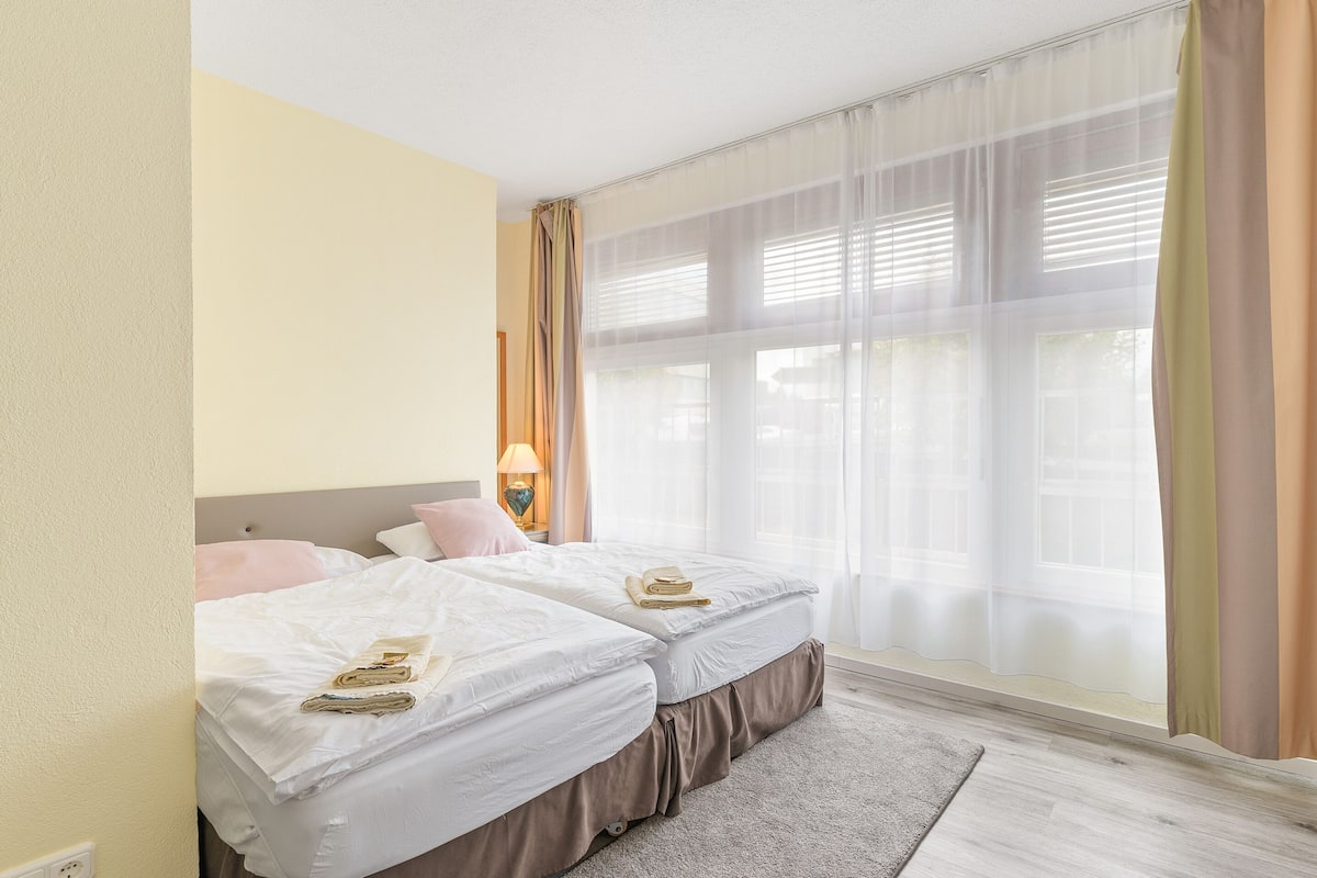 Standard Double Room, Private Bathroom | In-room safe, desk, laptop workspace, blackout curtains