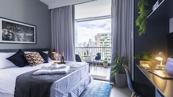 Apartamento | 1 quarto, escrivaninha, cortinas blackout, Wi-Fi de cortesia
