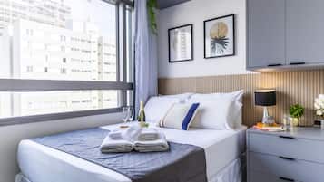 Apartamento tradicional | 1 quarto, escrivaninha, cortinas blackout, Wi-Fi de cortesia