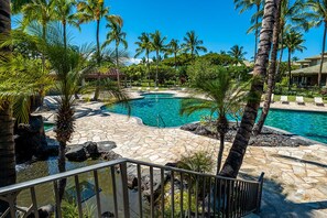 Pool - Fairways 402- Mauna Lani Resort-Private Beach Club Access-Golf Course Front-3 BR (Waimea)