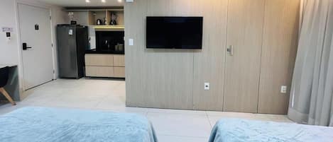 Apartamento Deluxe | 1 dormitorio, colchones con acolchado adicional, escritorio