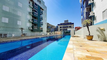 Indoor pool, outdoor pool, open 9:00 AM to 10:00 PM, pool umbrellas