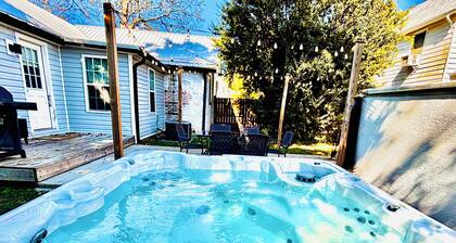 Hot Tub + Walk to Downtown • Fire Pit • Game Table • Pet Friendly + Fenced