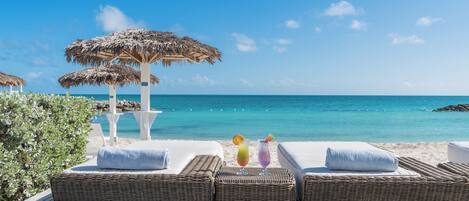 Ligstoelen, strandlakens