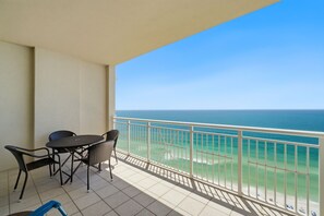 Outdoor dining - PRIVATE OCEAN FRONT LUXURY, #1 INDIGO E, SEE U SOON!, 187+ 5 STARS,  2 BALCONIES (Pensacola)