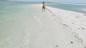 A beach with clear turquoise water and a person walking on the sand. - Tropical Vacation Home Marco Island Florida - Close to Beaches-Pet Friendly-POOL (Marco Island)