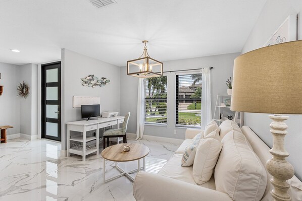 TV, fireplace, table tennis