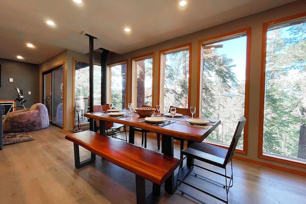 Just sit and stare out the windows. View is of the forest and Canyon Lodge.