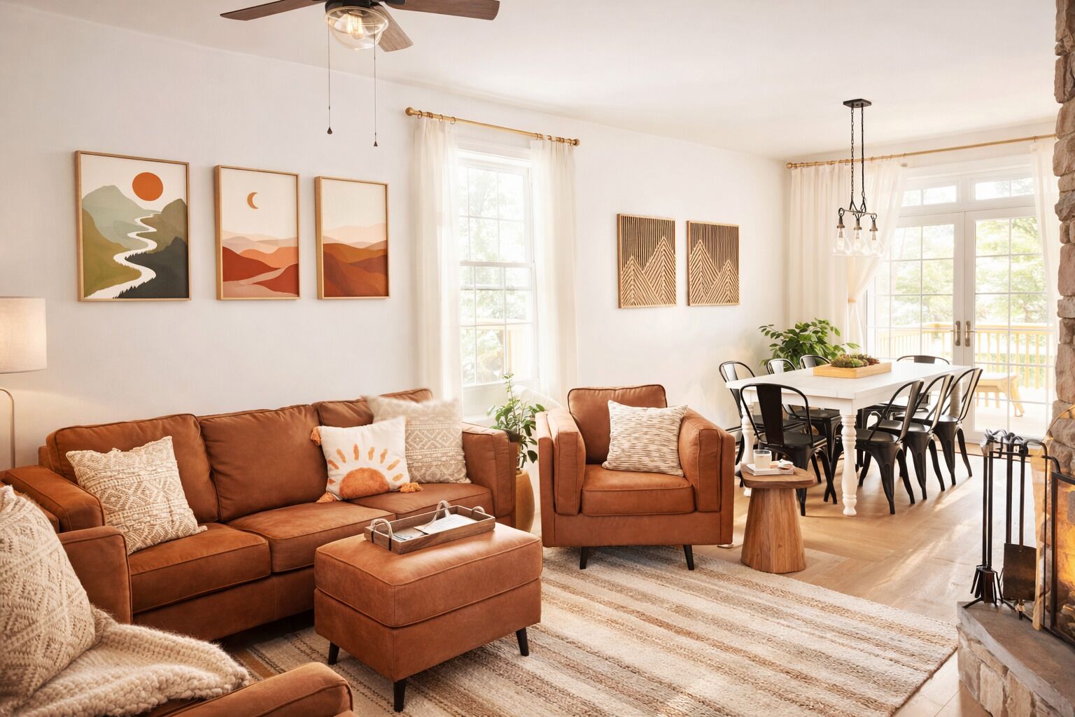 Smart-tv och eldstad