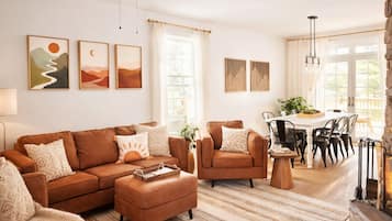 Smart-tv och eldstad