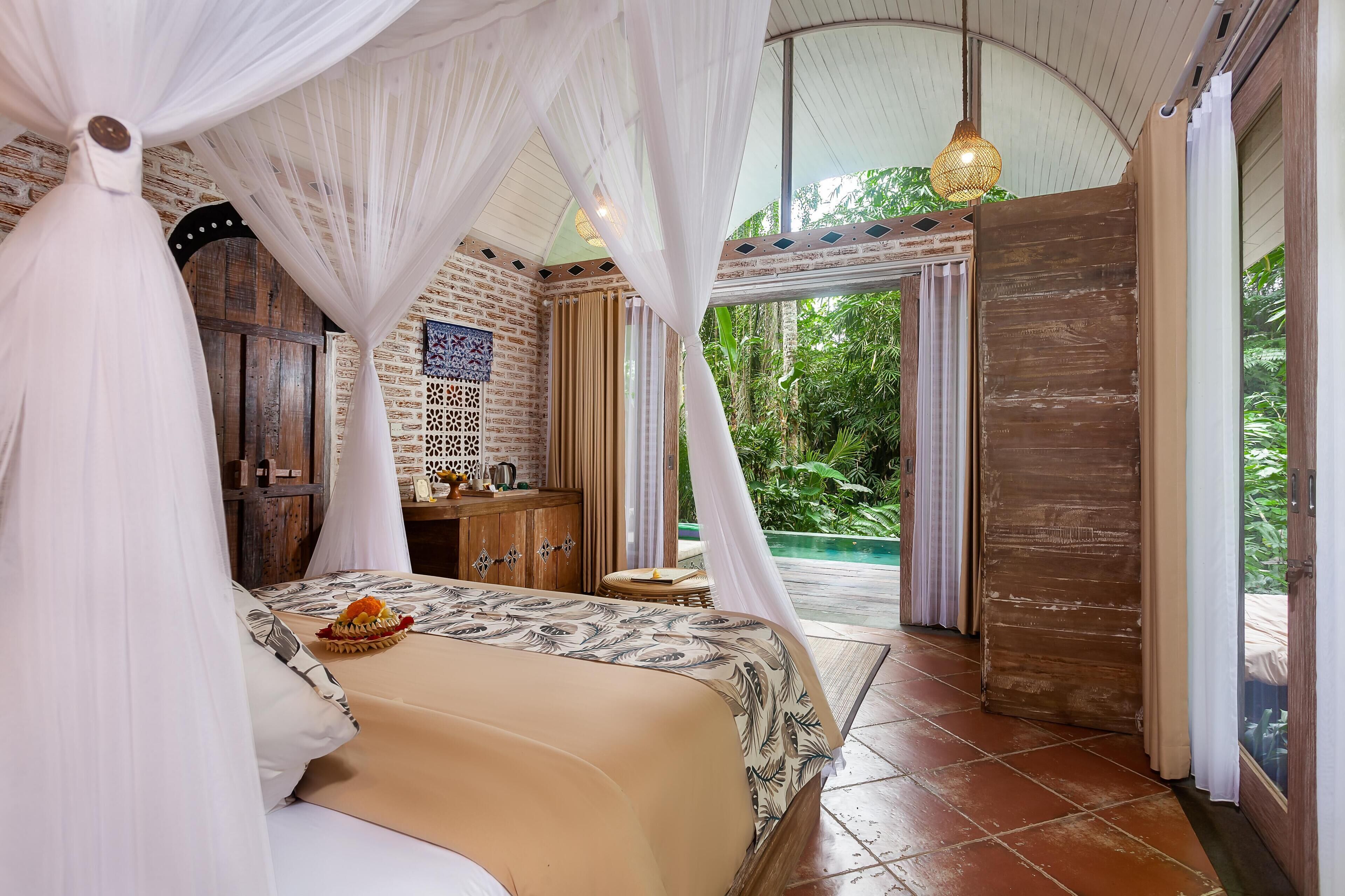 One Bedroom Villa with Hammock | Minibar, free WiFi, bed sheets