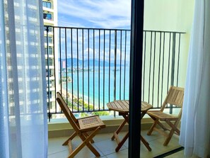 Superior Studio, 1 King Bed, Partial Sea View | Terrace/patio - Wise Stay Gold Coast Apartment (Nha Trang)