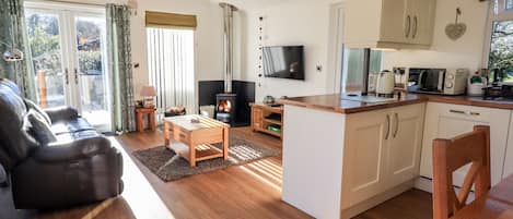 Fridge, dishwasher, electric kettle, toaster
