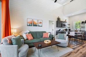 TV, fireplace, video games, offices - Lux Cabin | Lake Views, EV Charger, Game Room! (Sevierville)