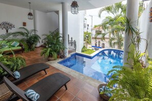 A heated pool - Paradise Found: Cielito Lindo Unit 1 your Hideaway 2BD House for rent in 5 de Di (Puerto Vallarta)