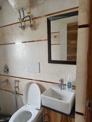 Shower, towels, soap, shampoo - Lavish Studio Apt in West/Central Delhi (Delhi)