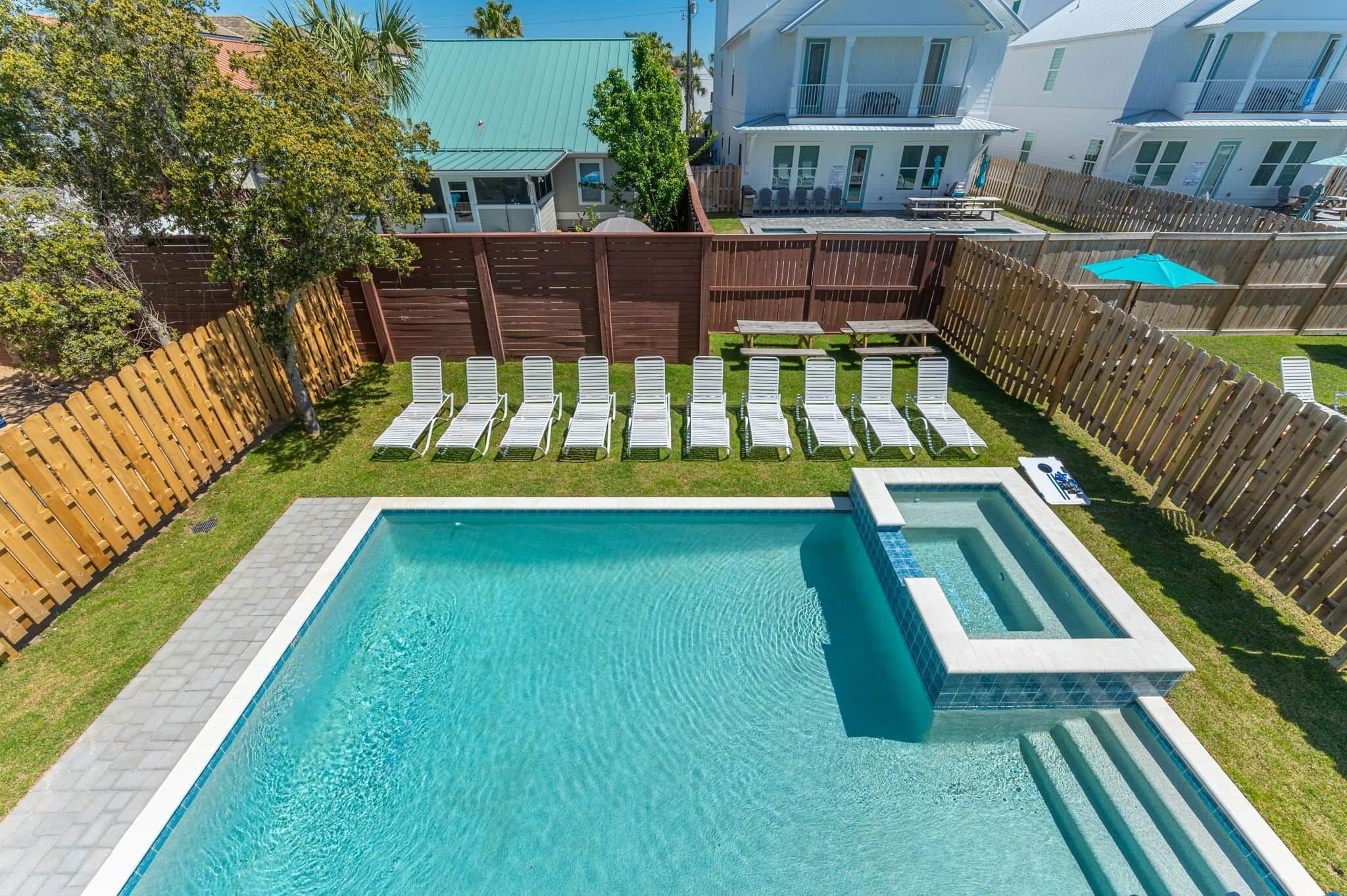 A heated pool