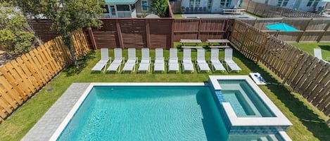 A heated pool