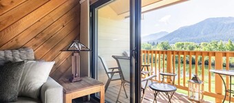 Serene mountain escape with creek and mountain views