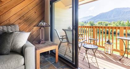 Serene mountain escape with creek and mountain views