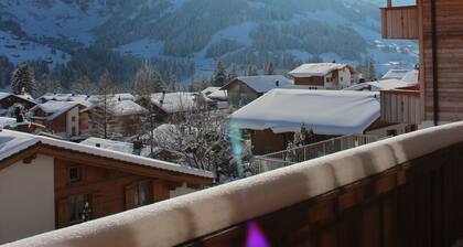 Cozy family apartment with stove, gallery and magnificent alpine view