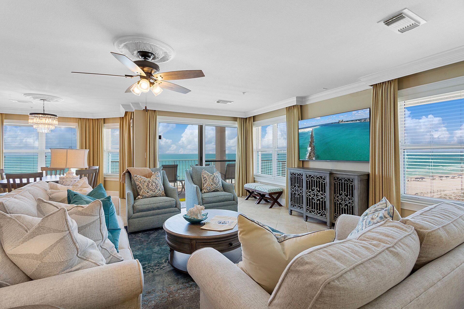 Crystal Dunes 407 - Gulf Front Corner Condo, Pool + Hot Tub, Free Beach Service!