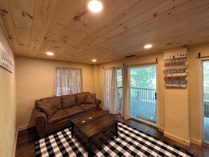 TV, fireplace - At the End of the Road. Toccoa River Front (Fannin County)