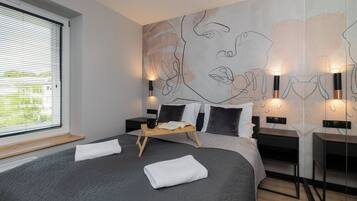 Departamento, 1 habitación, balcón | 1 habitación y ropa de cama