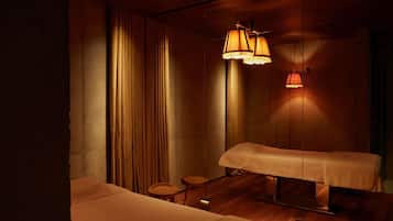 Couples treatment rooms, sauna, steam room, body treatments, body wraps