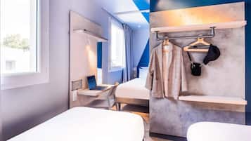 Habitación familiar, varias camas | Insonorización y wifi gratis