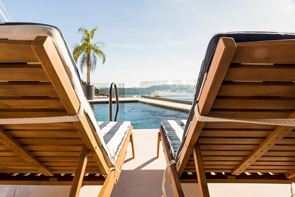 A heated pool